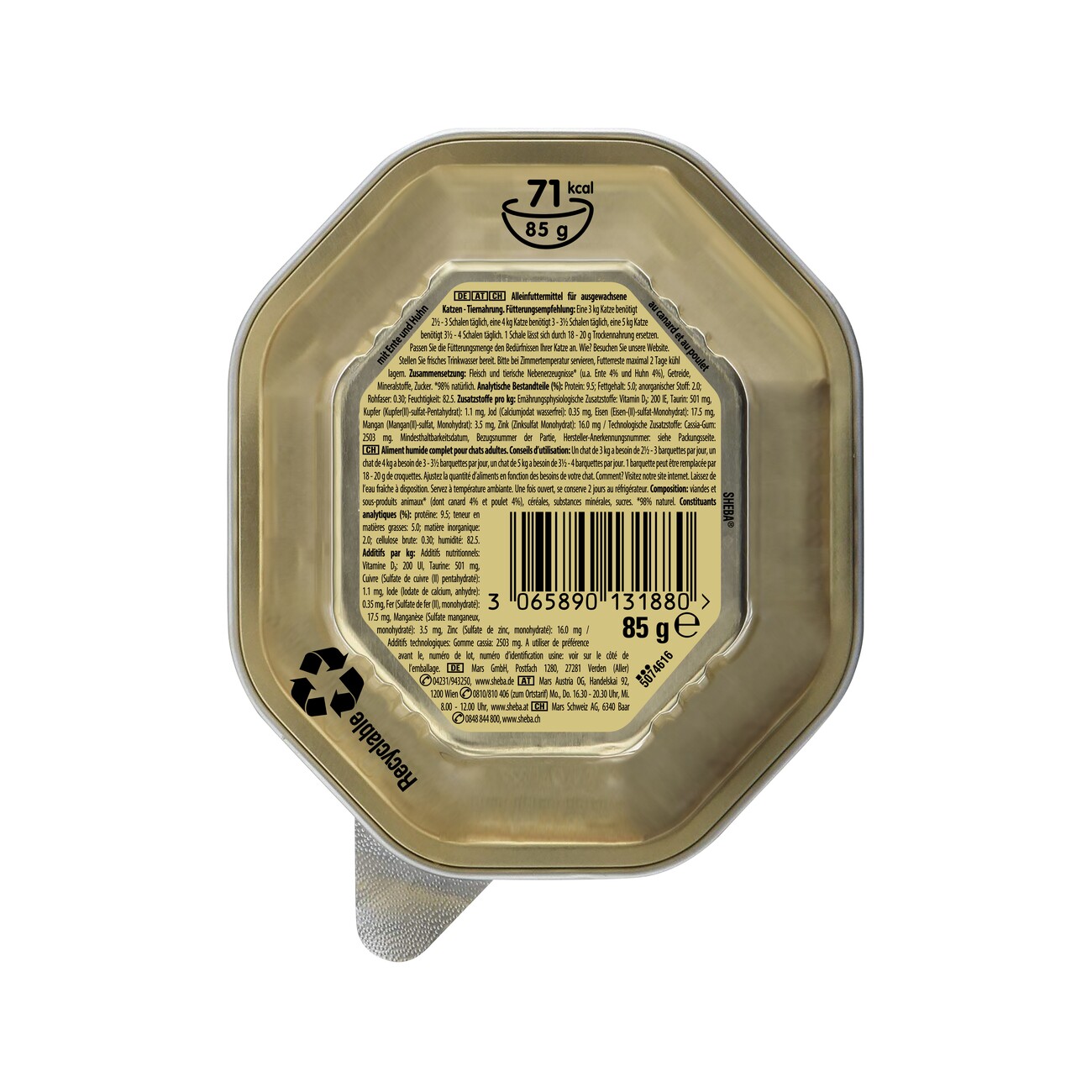 Sheba Classics in Pastete 22x85g mit Ente und Huhn