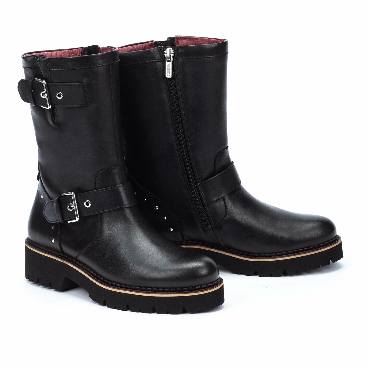 PIKOLINOS<br>Botas de couro estilo motociclista Victoria de cano médio