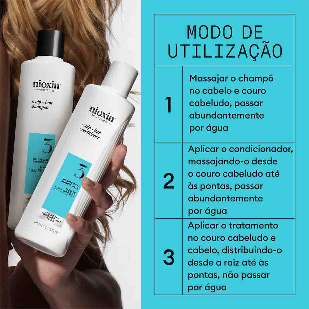 Nioxin Sistema 3 Kit Tratamento Cabelos Pintados - 1un