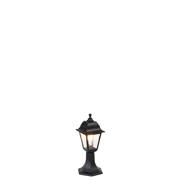 Klassieke zwarte buitenpaal 44 cm IP44 - Capital