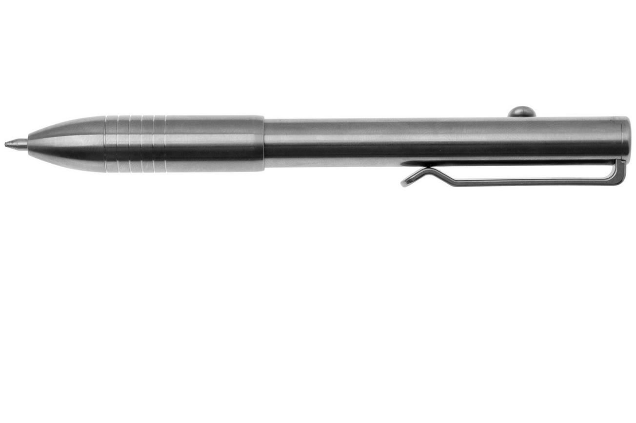 Big Idea Design Bolt Action Pen BA-RW Raw Titanium, auto adjusting everyday carry pen