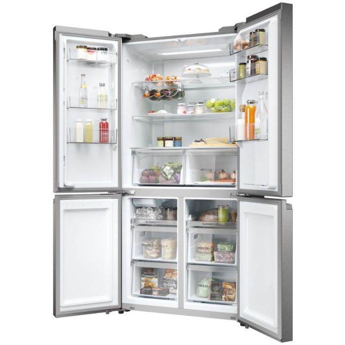 Haier Side-by-Side Multi Door CUBE 90 SERIE 5 HCR5919EHMP Platinum Inox - Interner Wassertank