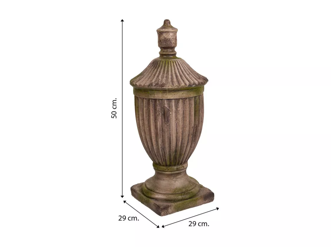 Vase décoratif en magnésie 29x29x50h