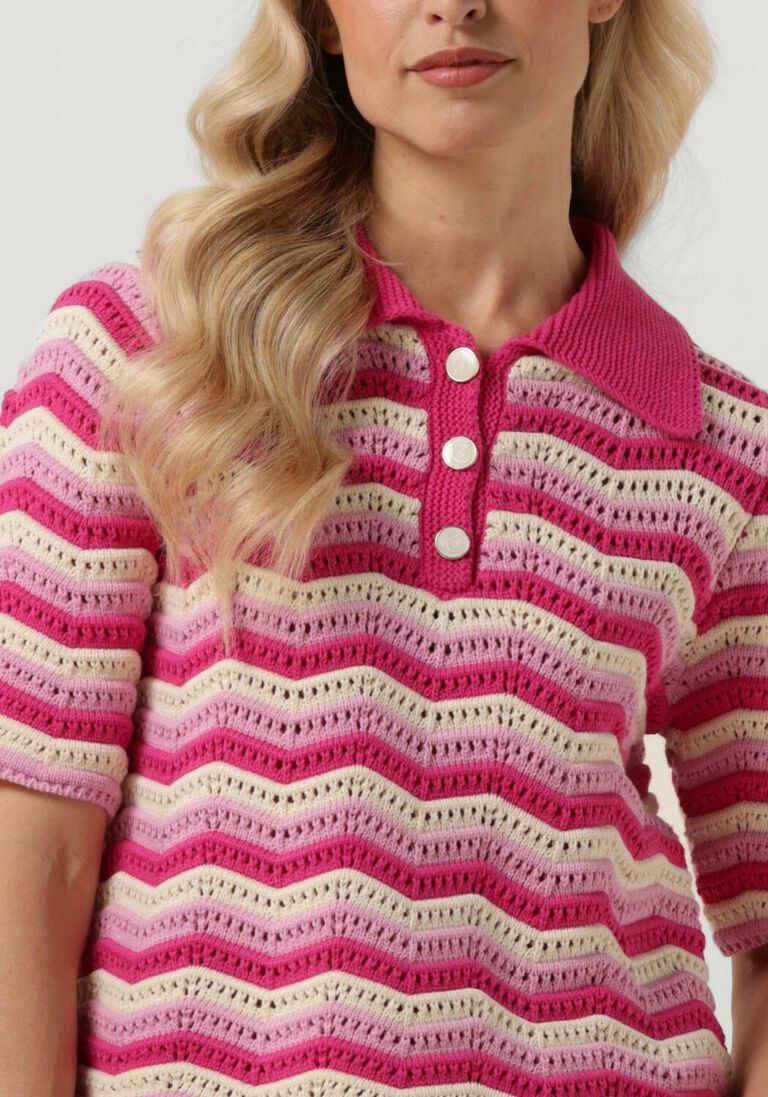 Y.A.S. roze y.a.s. top yasfuro ss knit top