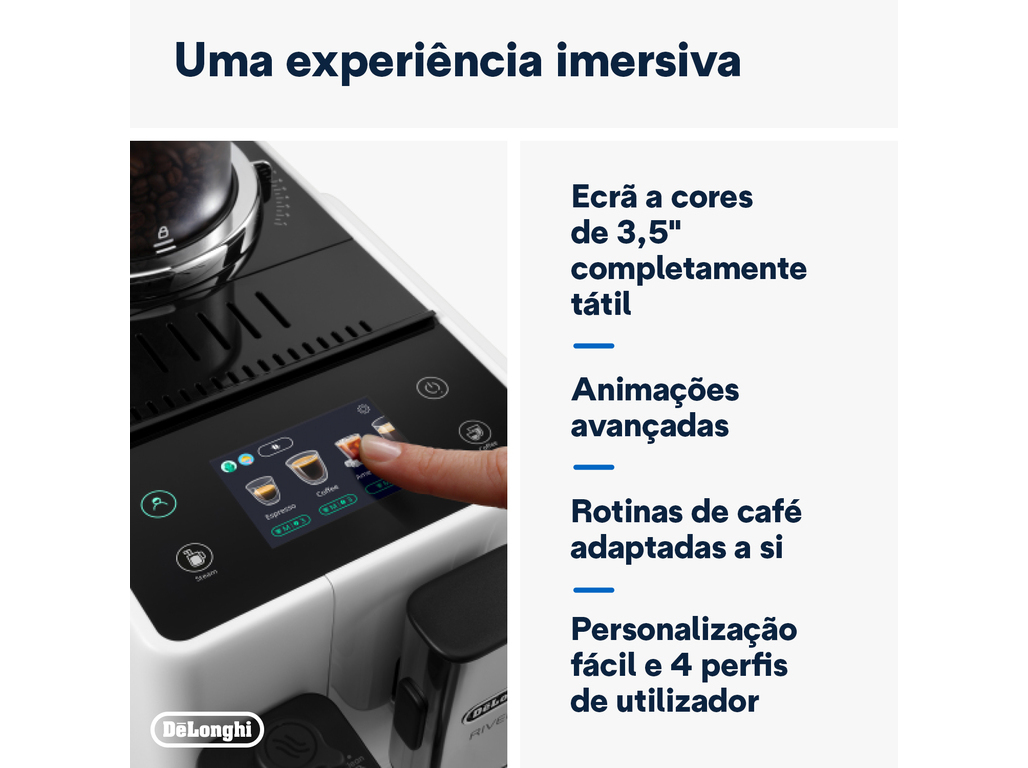 MÁQUINA DE CAFÉ AUTOMÁTICA DELONGHI RIVELIA EXAM440.35.W BR RIVELIA