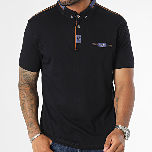 Polo Manches Courtes Bleu Marine
