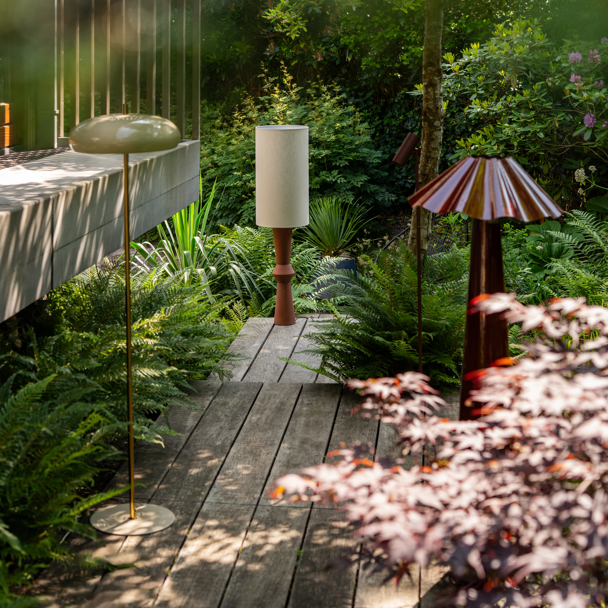 Vloerlamp Adams dark red