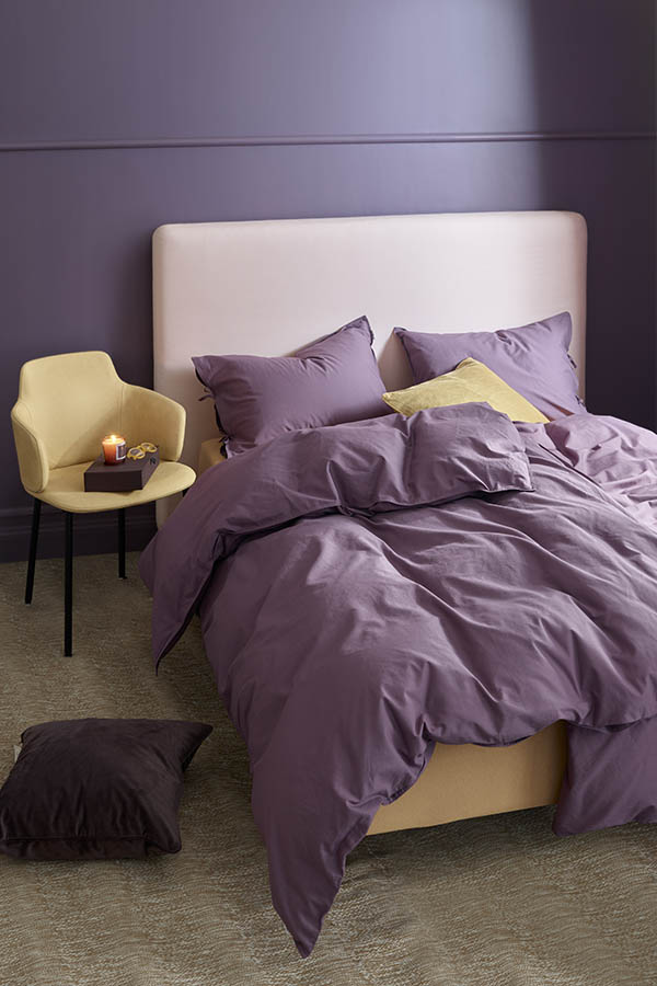 Plain cotton bomullsengesett 140x200 lyng