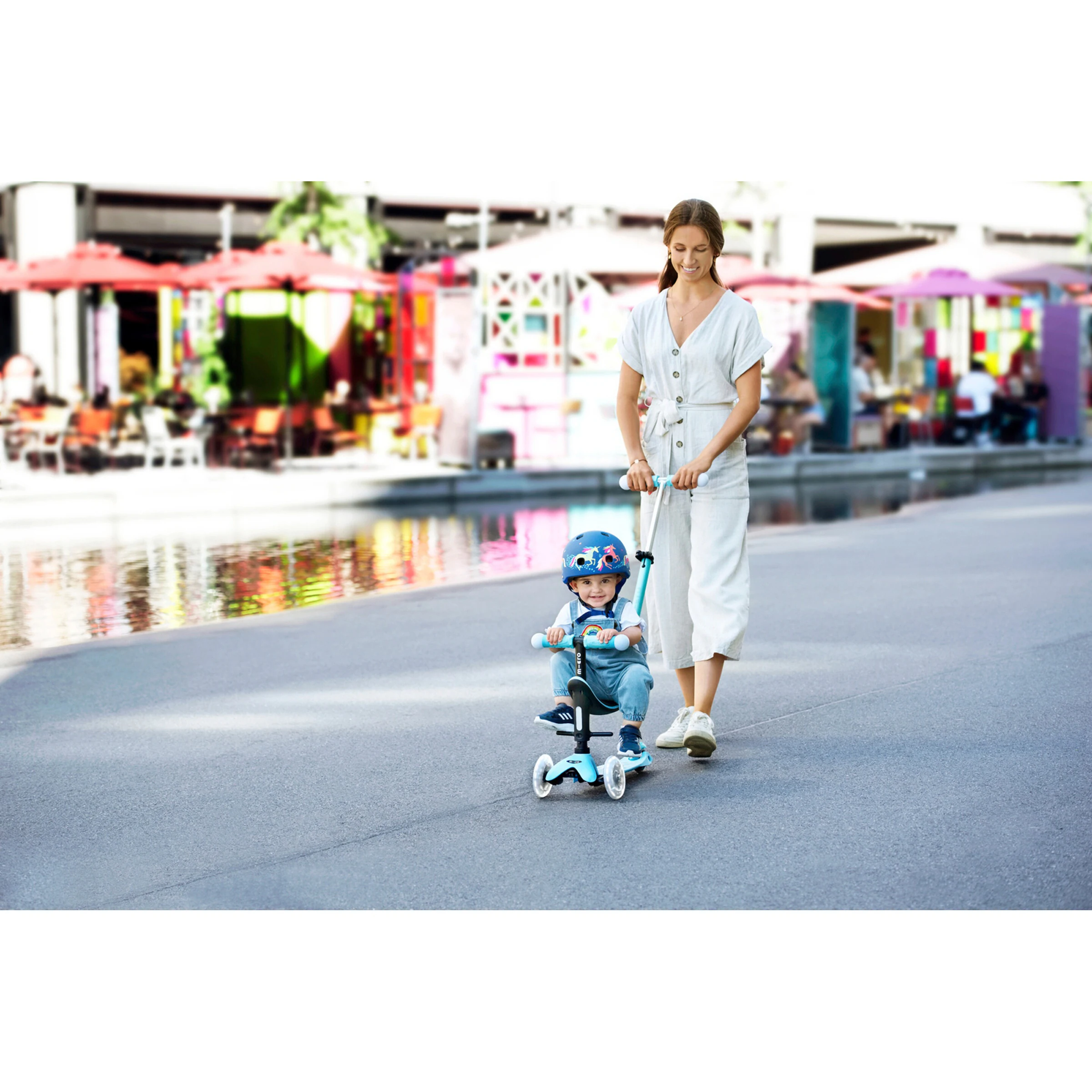 micro Scooter mini2grow deluxe magic LED blue