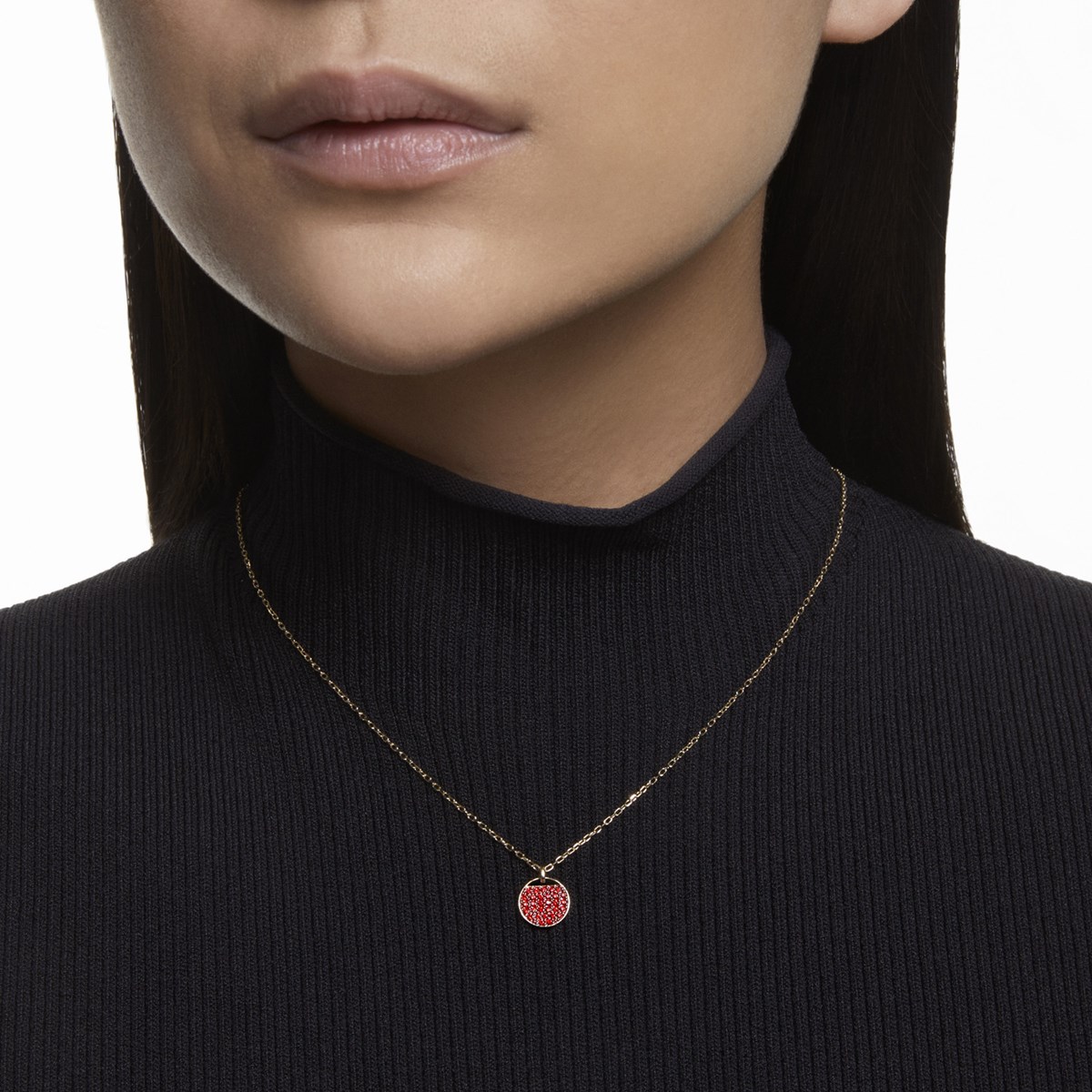 Collier Swarovski Ginger doré rouge