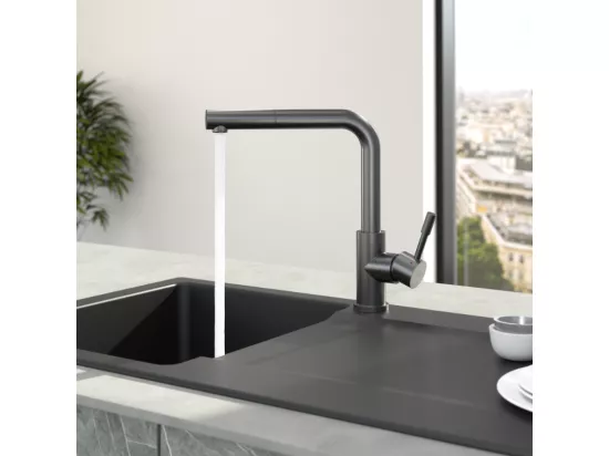 Robinet cuisine VILLEROY ET BOCH Steel Shower anthracite