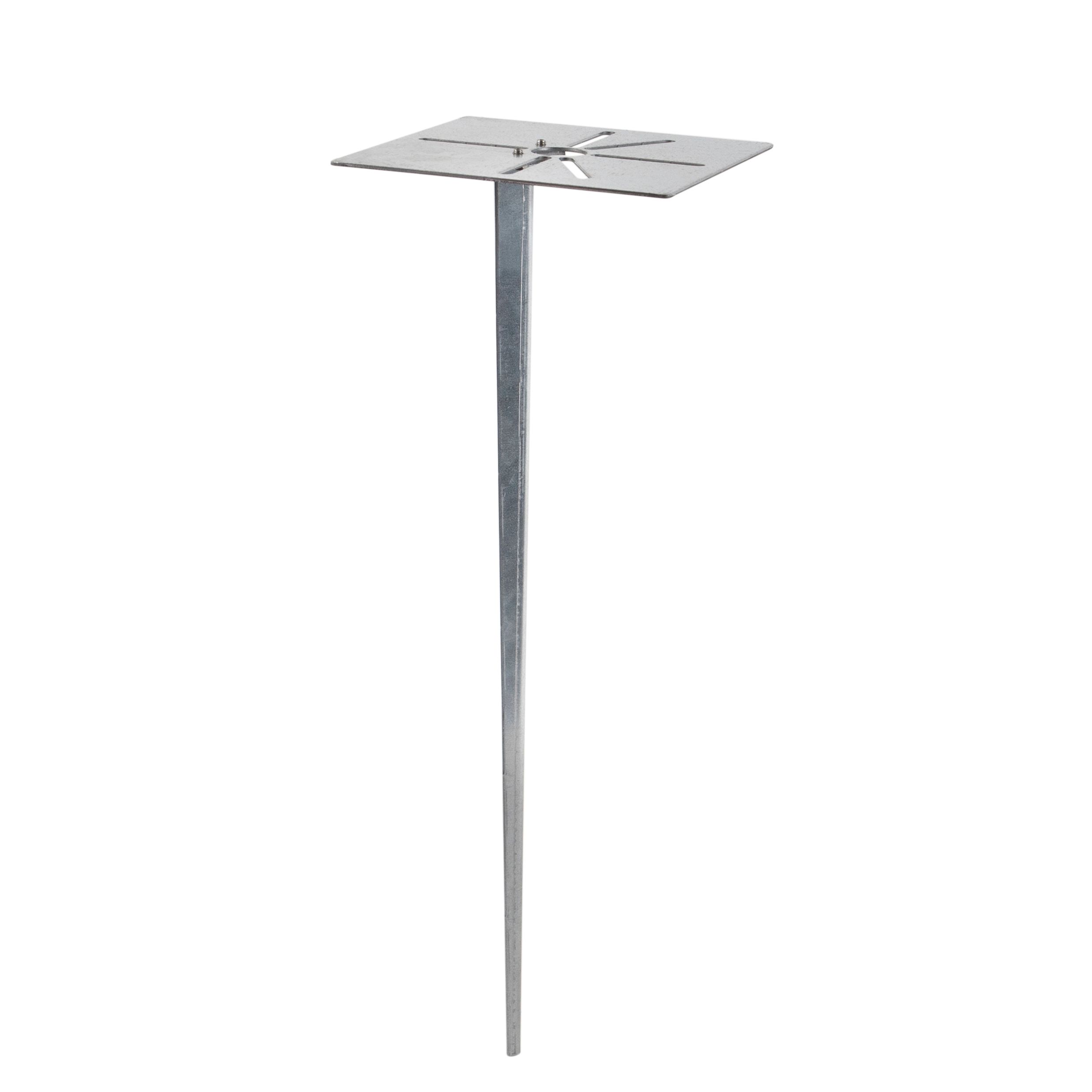 Buitenlamp zwart met smoke glas met grondpin en kabelmof 50cm IP44 - Denmark