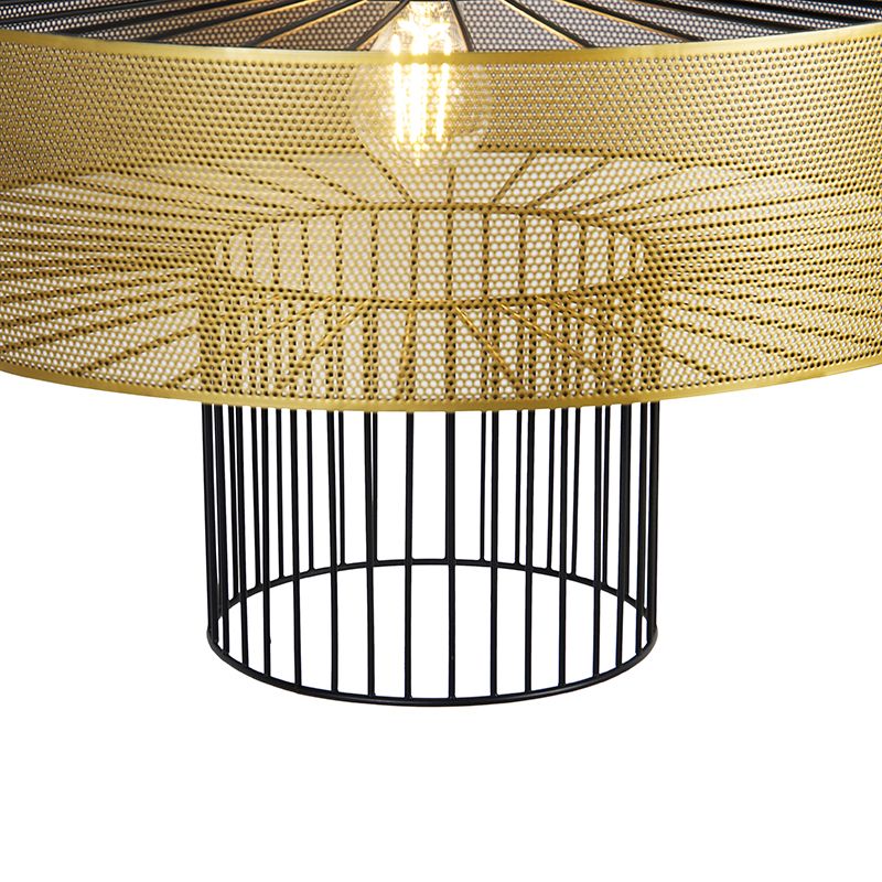 Design hanglamp goud met zwart 50 cm - Tess