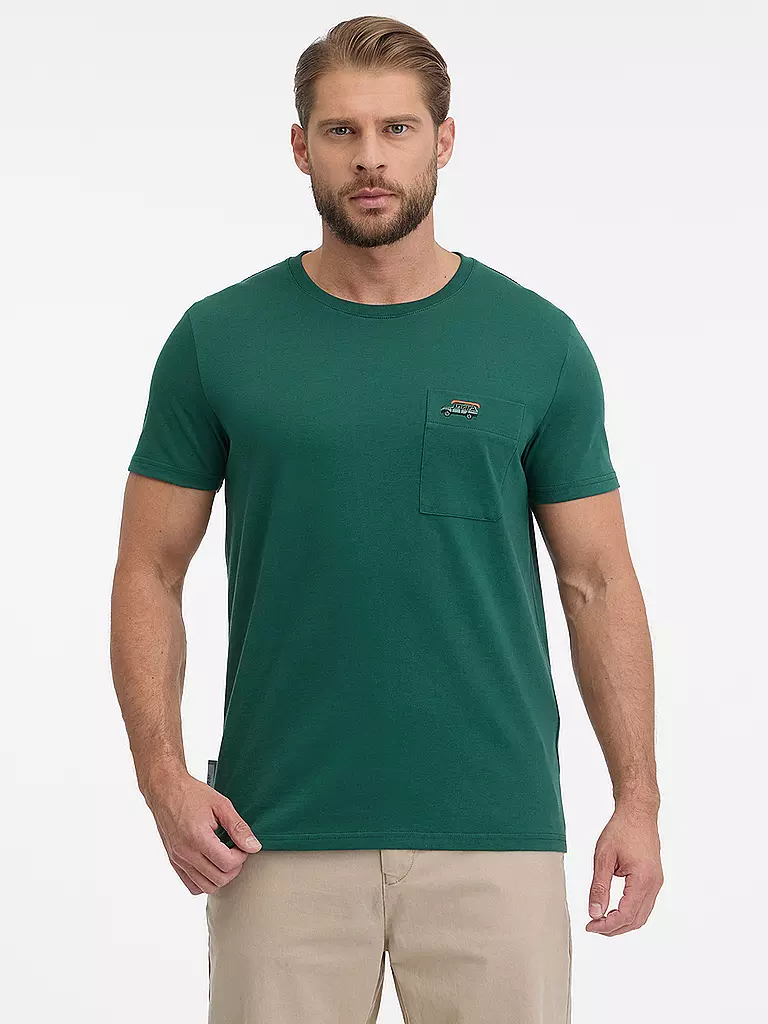 RAGWEAR T-Shirt ENDREW B dunkelgrün