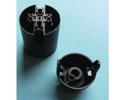 E27 kunststof fitting met gladde zwarte behuizing