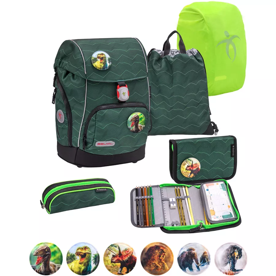 Belmil Schulranzen Premium Comfy Plus Set 6-teilig Twist of Lime