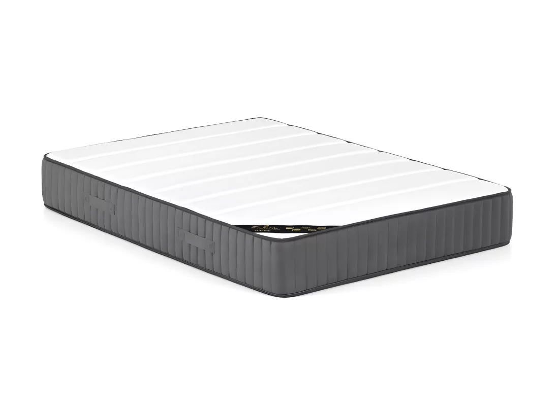Lit coffre 160 x 200 cm - Tissu chiné - Beige + Matelas - DAMADO de Pascal Morabito