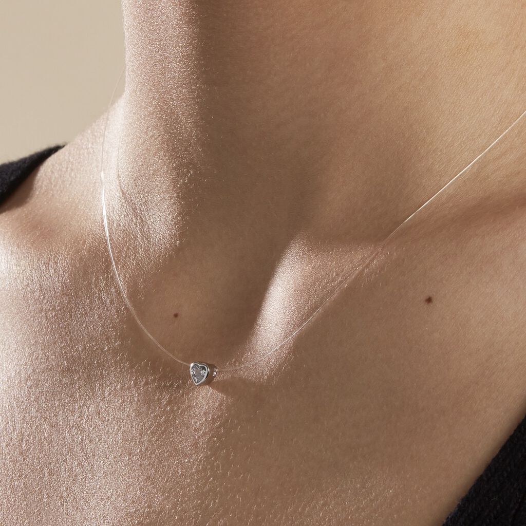 Collier Nylon Argent Blanc Oxyde