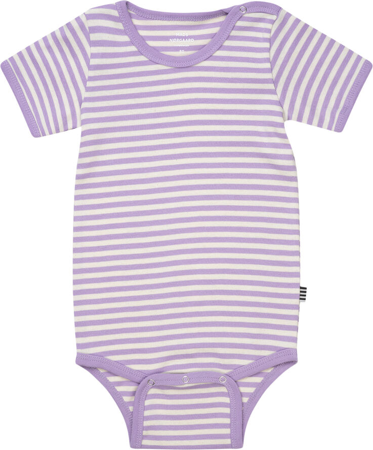 Mads Nørgaard - Copenhagen Soft Duo Striped Body Short Sleeve Off white/lavendula