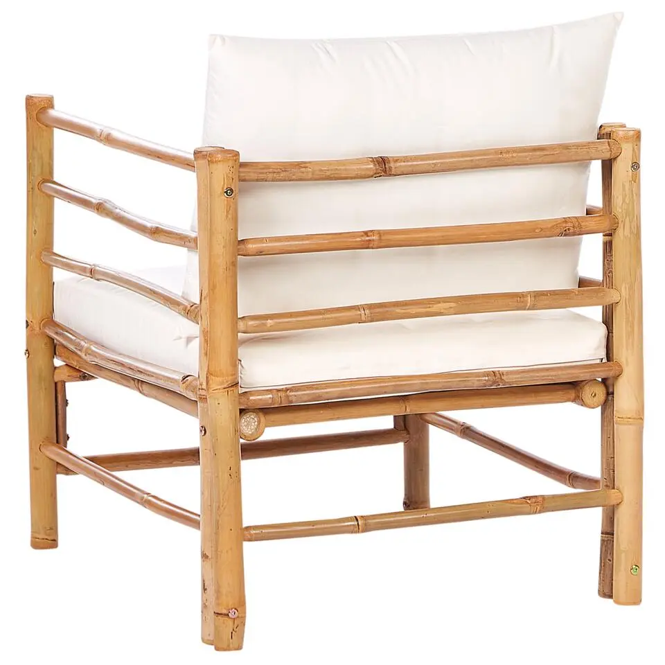 CERRETO - Loungeset 4-zits - Wit - Bamboehout