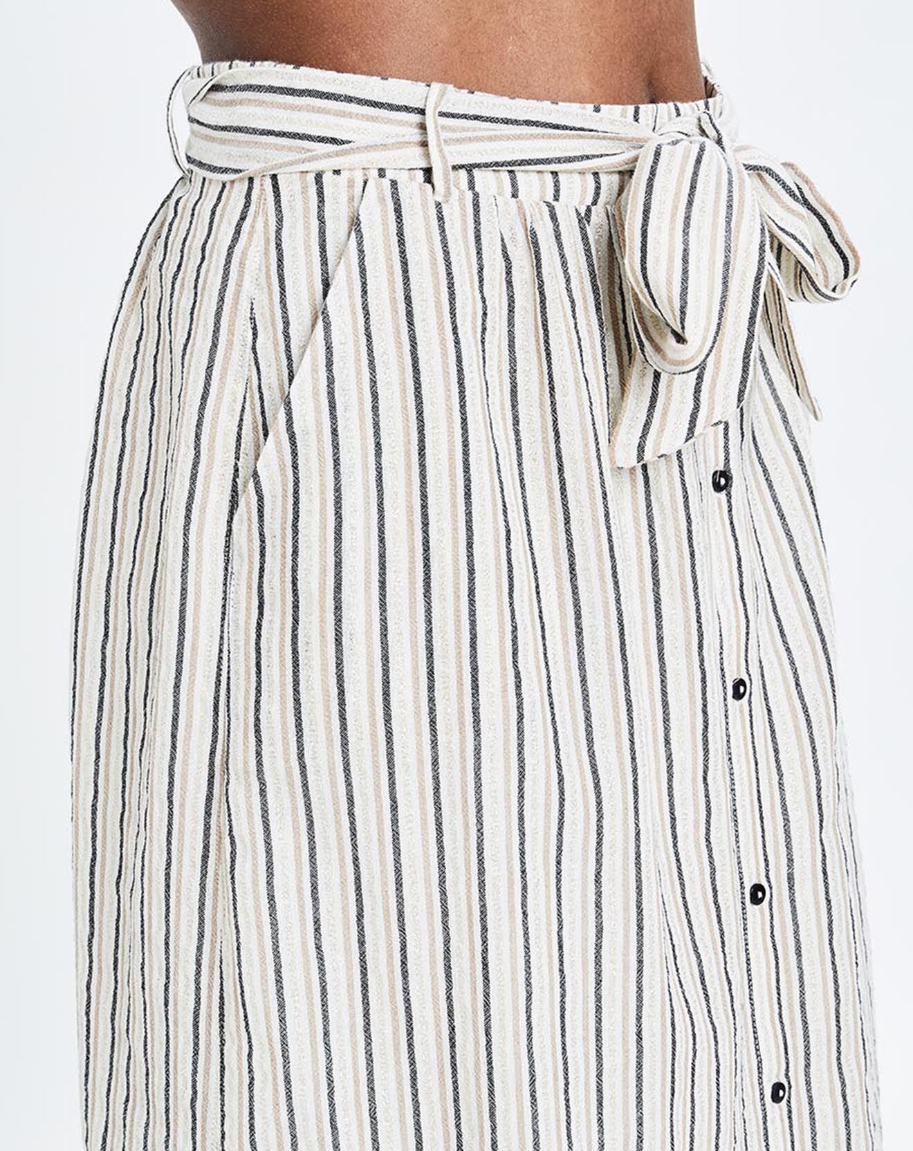 Caroll Jupe Beth à rayures beige