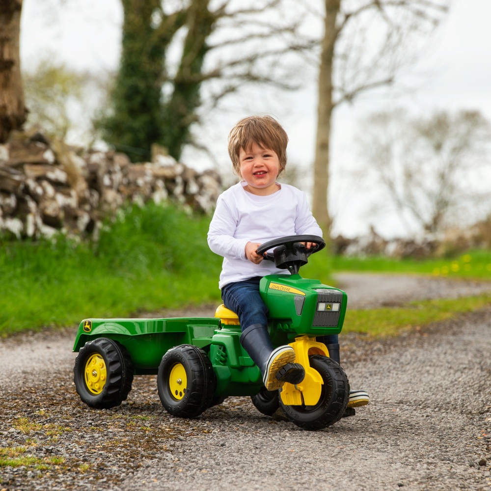 Rolly John Deere Traktor und Anhänger mit Sounds