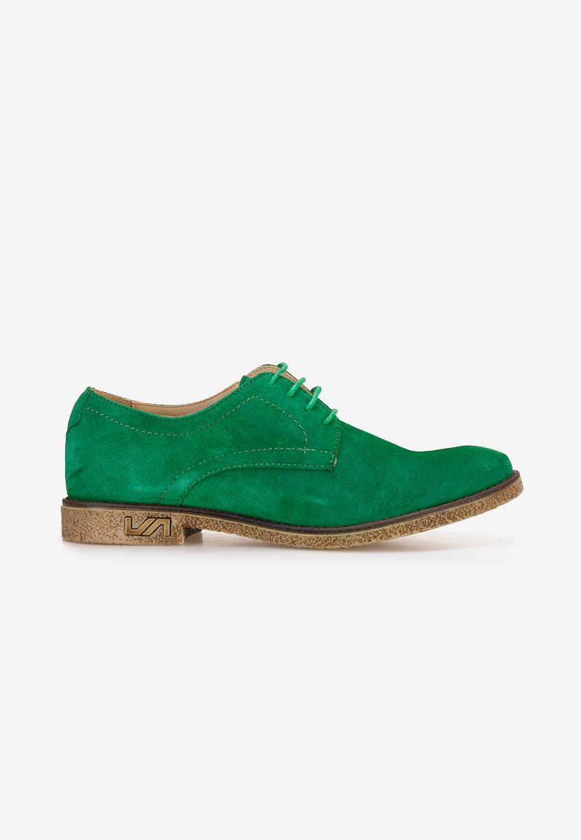 Chaussures derby en cuir vert Doresa