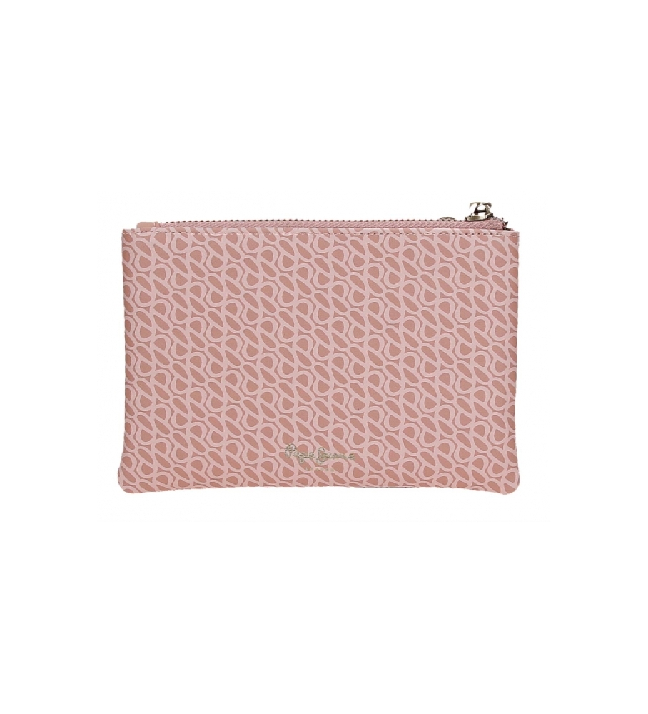Carteira Megan da Pepe Jeans com dois compartimentos, rosa