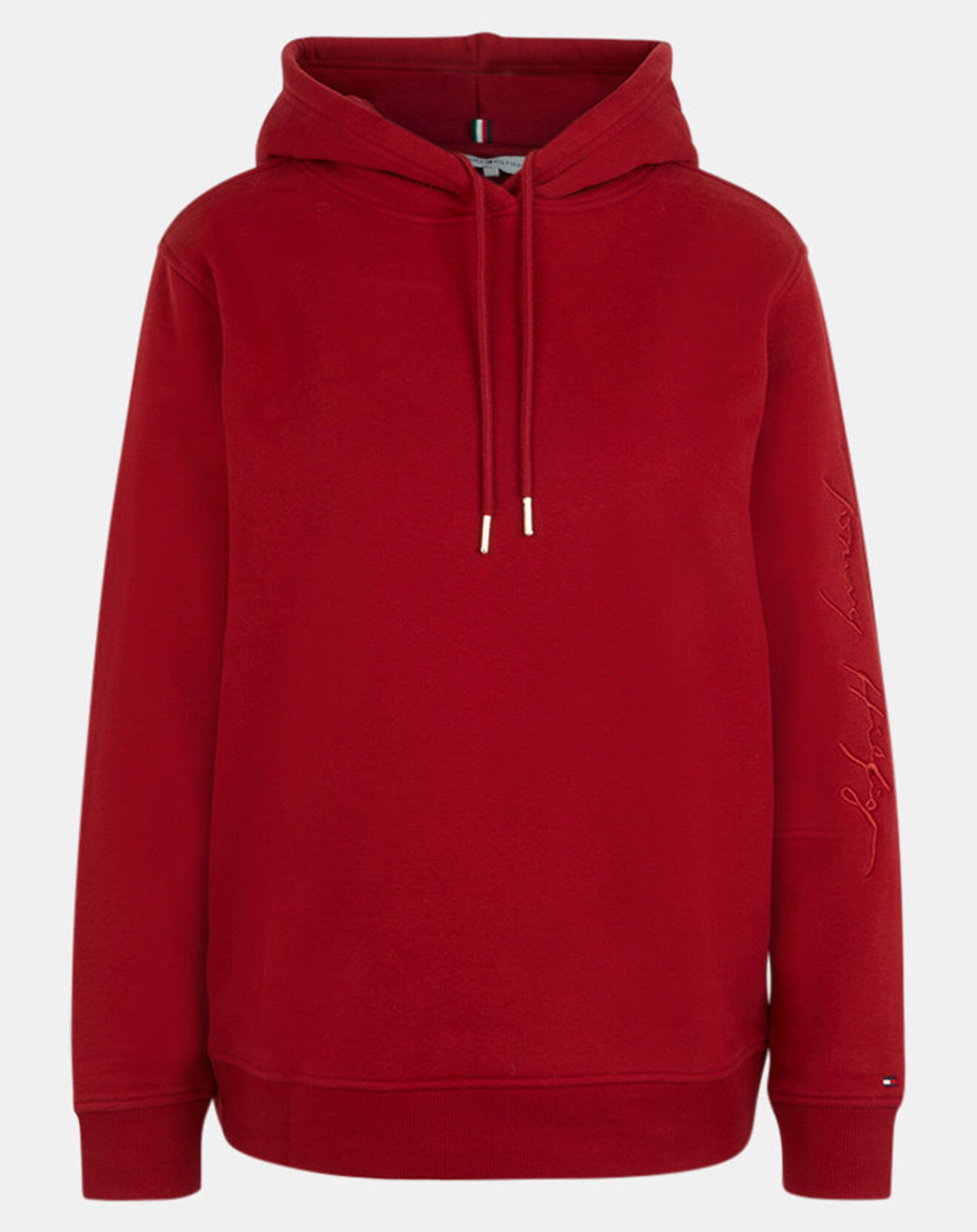 Tommy Hilfiger Sweat 100% Coton Bio Script rouge