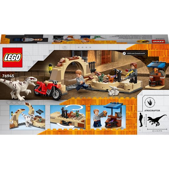 Poursuite en moto de l’Atrociraptor LEGO Jurassic World 76945