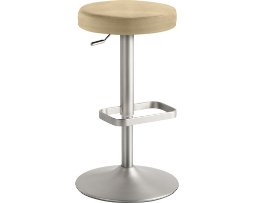 Barkruk Mayer Zitmeubelen 1200 44 x 44 x 55 cm Staal chroom mat/beige