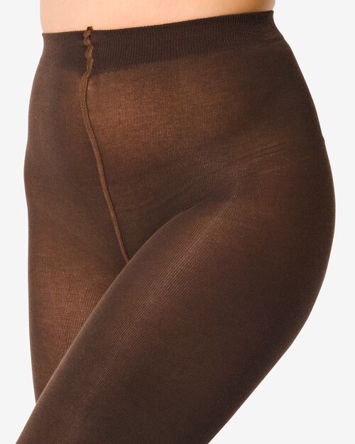 collant épais coton 100 deniers marron