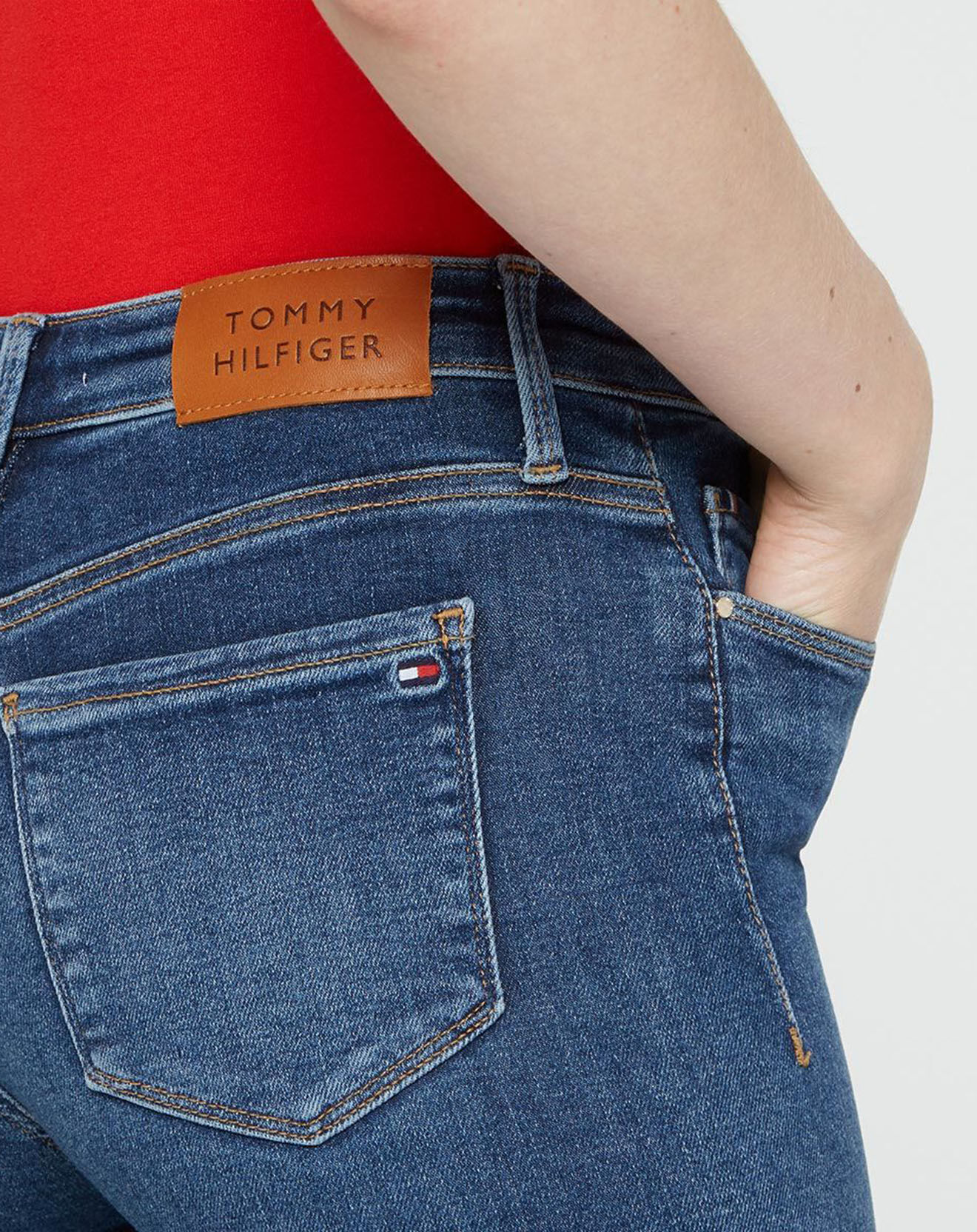 Tommy Hilfiger Jean Skinny High Flex Seaml Como Rw Oda bleu