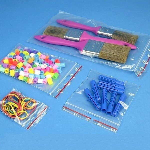 100-Pak - 10x15cm Ziplock / Glidelåsposer Skrivefelt / Zip Lock