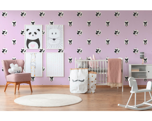 Vliesbehang 35851-1 Little Stars roze Chiwawa