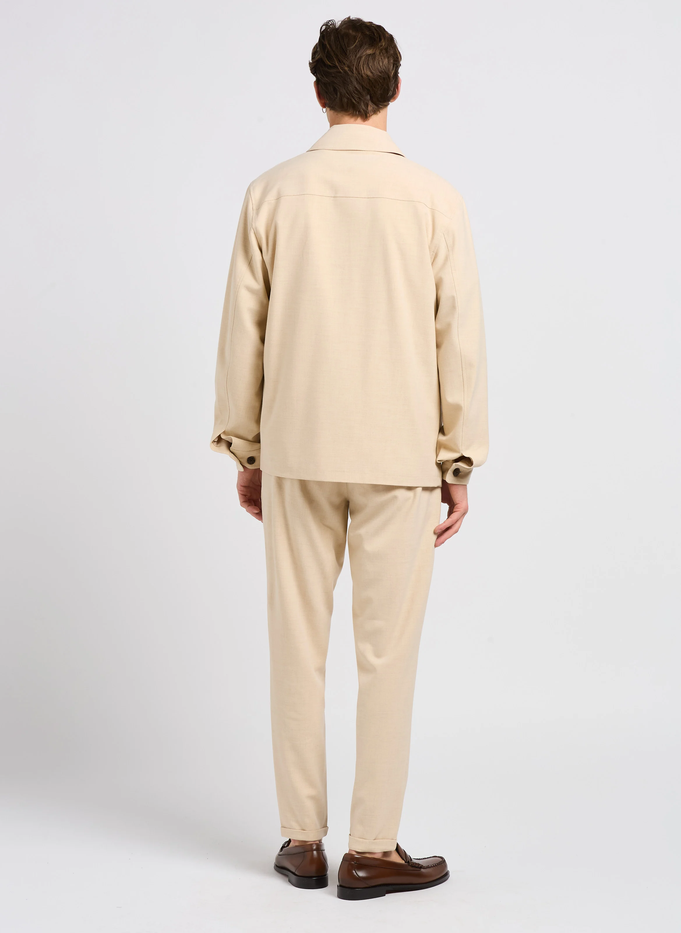 MARSEILLE - Surchemise col classique regular-fit | Marron