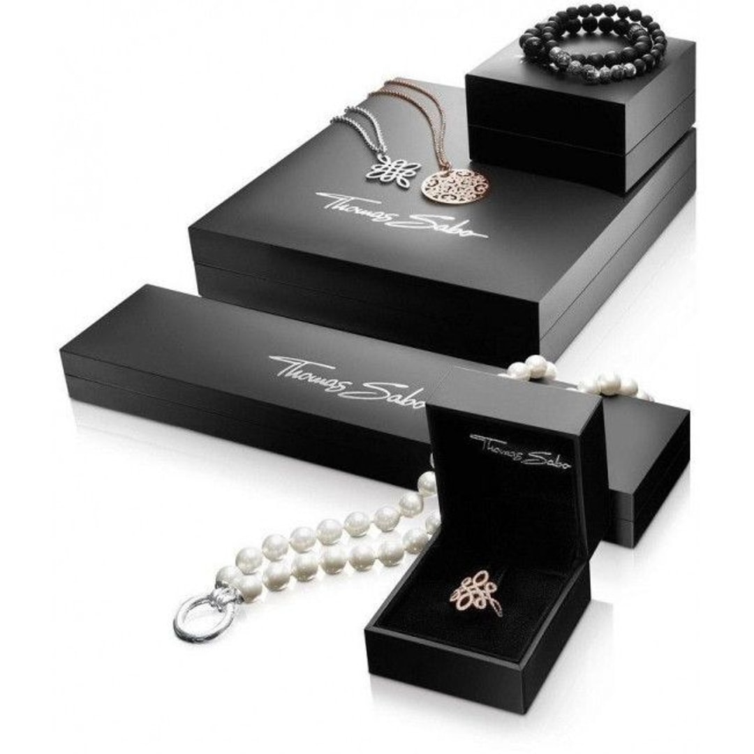 Thomas Sabo Sterling Charm Club Creole weisse Steine silber