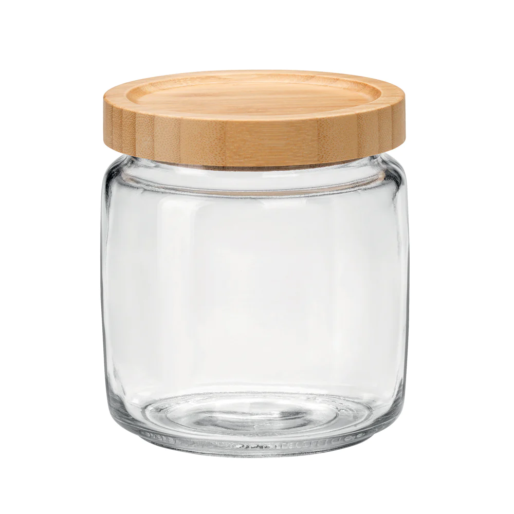 Bocal avec couvercle 0,75 l en bambou Bormioli Rocco
