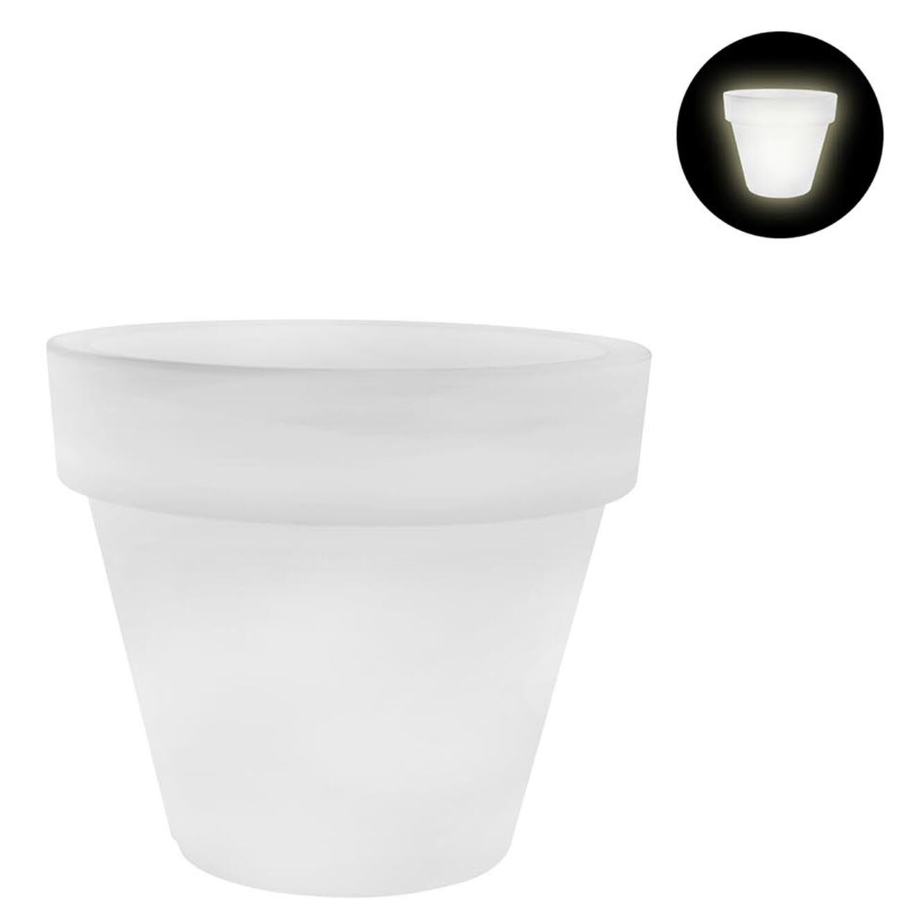 Serralunga Pot Bordato Liscio blanc - D.68x60 cm