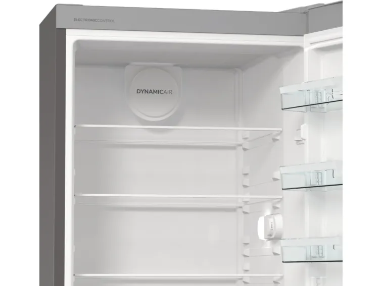 Gorenje Essential R619EES5 - Køleskab - niche - bredde: 60 cm - 398 liter - Klasse E - grå metal