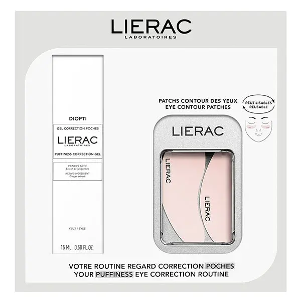 Kit para Rotina de Olhos Lierac DIOPTI - Diopti para Olheiras + Máscaras para Olhos