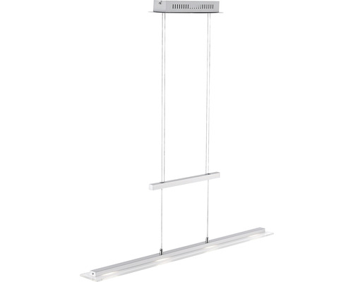 LED hanglamp CCT + dimbaar 4x5W 1600 lm 2700/4600/6500 K HxL 150x80x88 cm nikkelkleurig mat/chroomkleurig
