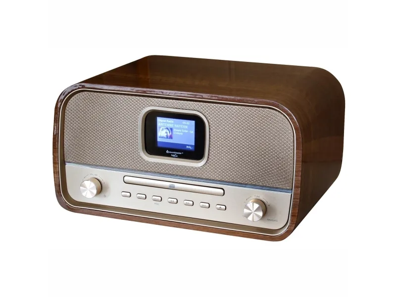 Soundmaster DAB970BR1, Home audio mini system, Guld, Træ, 30 W, DAB ,FM, MP3, CD,CD-R,CD-RW