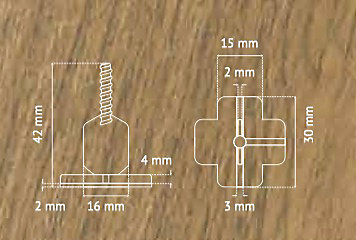 Sachet 100 croisillons à vis autonivelants 3mm en T Pavilift
