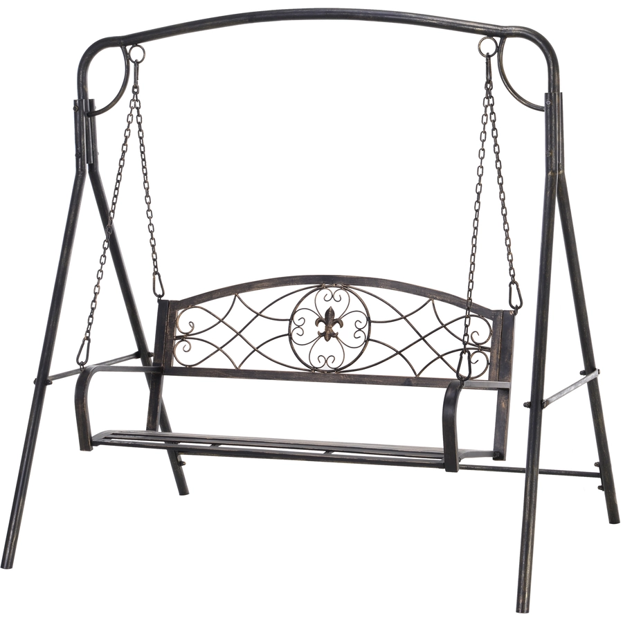 Outsunny Gartenschaukel für 2 Personen bronze