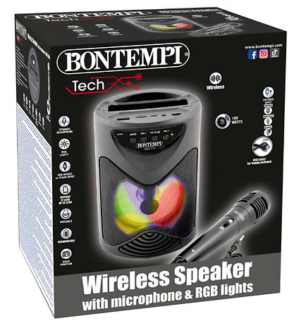 Bontempi H?jtaler m. Mikrofon/Lys - 18 cm - Trådløs