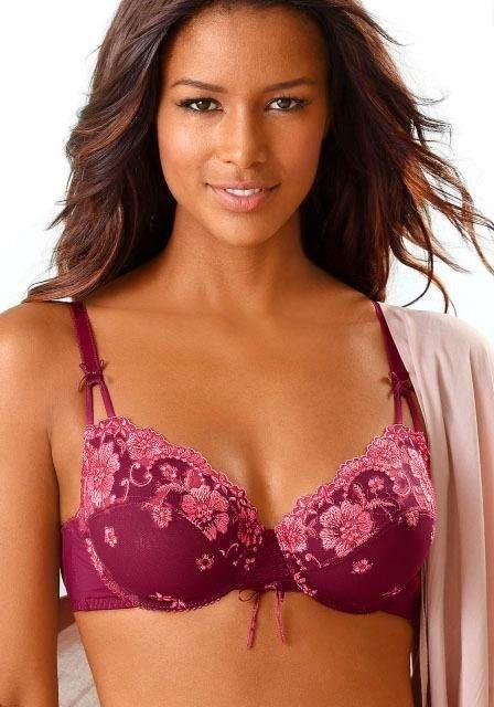 Bügel-BH >>Wanda<< mit Zierschnürung und Spitze