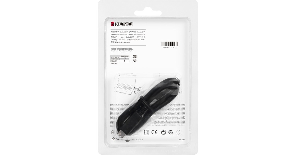 KingstonWorkflow microSD Reader kaartlezer  (Zilver/zwart)