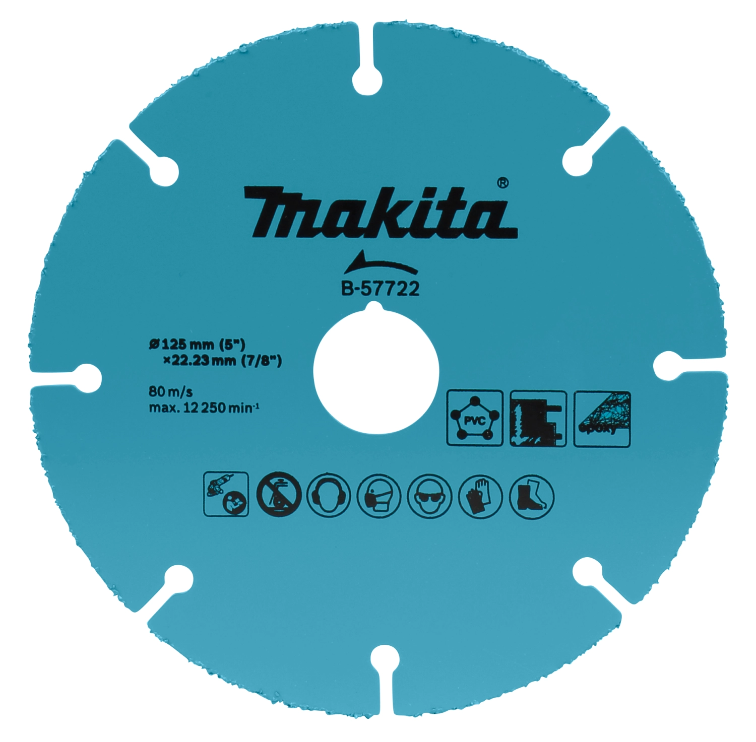 Makita B-57722 Doorslijpschijf - 125 x 22,23mm - Kunststof