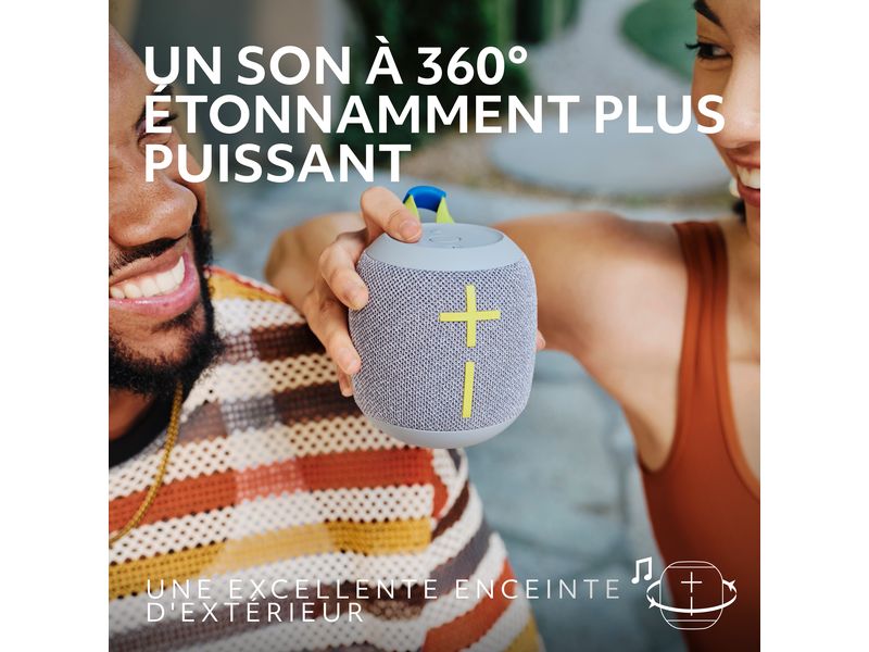 Ultimate Ears Bluetooth Speaker WonderBoom 4 Schwarz Wasserfester, kompakter Bluetooth-Lautsprecher mit bis zu 14 Stunden Akkulaufzeit